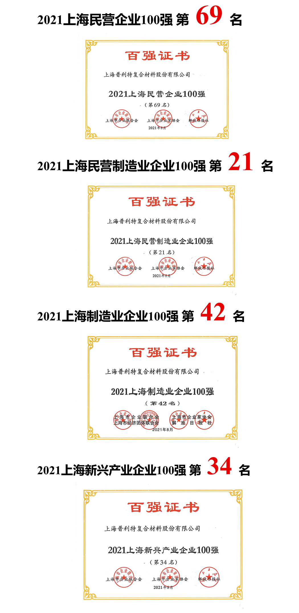bet356t体育亚洲网页版荣登2021上海企业百强多项榜单！